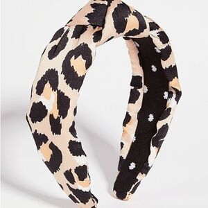 Lele Sadoughi Women's Silk Leopard Knotted Headband